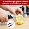 2-in-1 Stainless Steel Shears Sharp Vegetable Fruit Cutter Non-slip Grip Hanging Storage Multi Cutting Tool For Home Kitchen Use