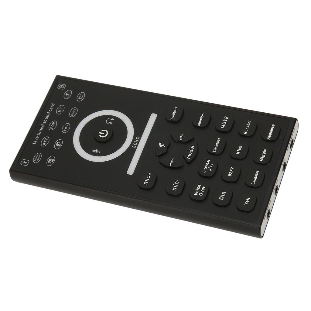 Mini Voice Changer Device Multi Sound Effects Plug and Play Handheld Live Sound Card for Phone PC