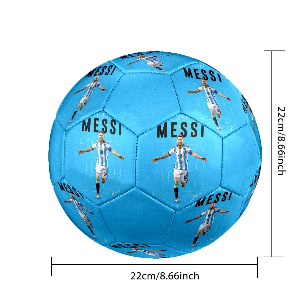 1PZ Pallone da Calcio Messi Athletic Power taglia 5 Pallone da Calcetto PrahaColorato Per Tutte le Età Cucito a Macchina PVC Pronto per la Competizione Resistente Alto Rimbalzo