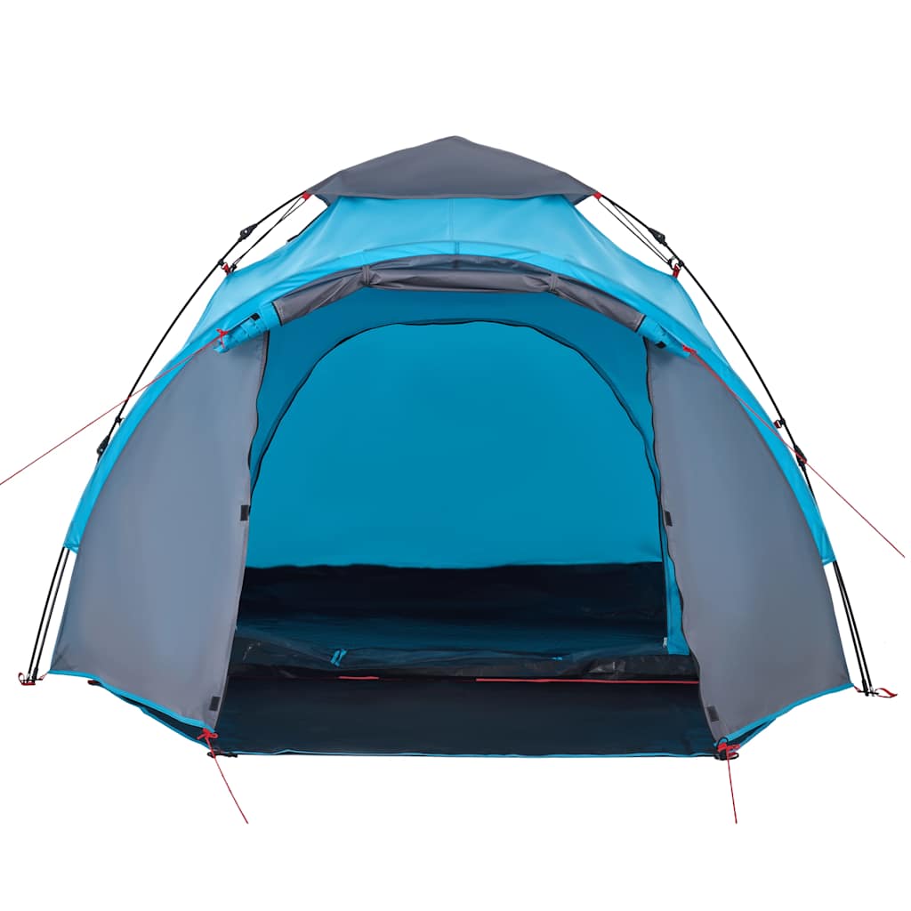 Dome Camping Tent for 3 Persons Blue Quick Release