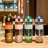 Garrafa de Vidro com Canudo para Viagem ao Ar Livre 720ml