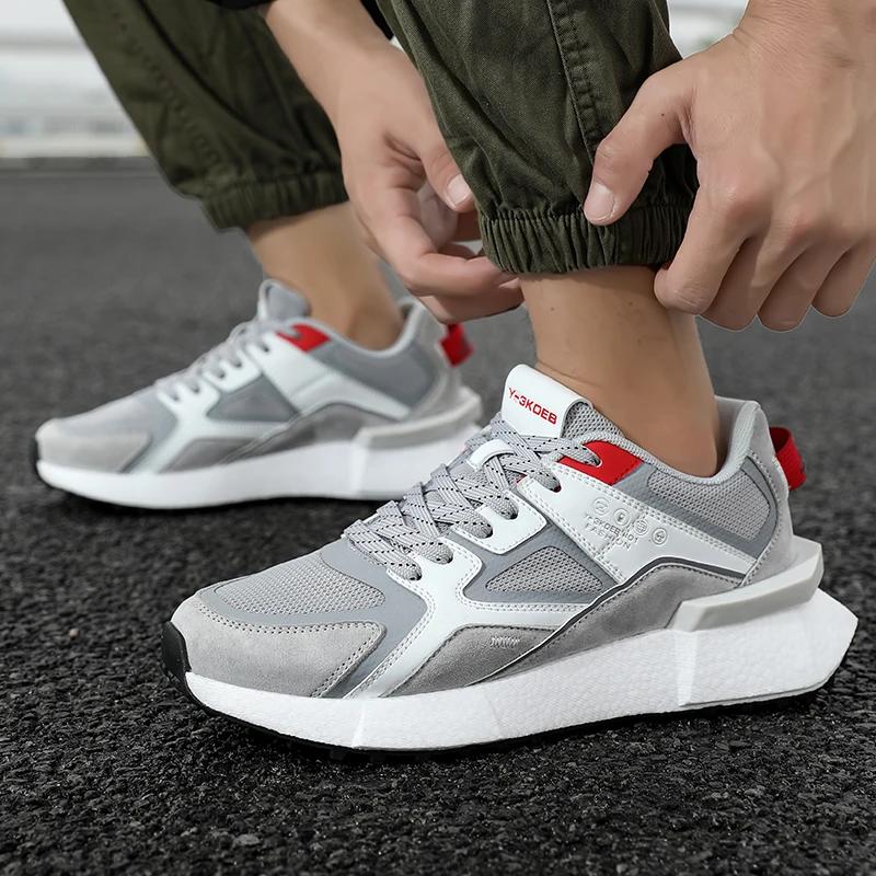 Pánské boty Tenisky Pánské tenisky Luxusní boty Pánské ležérní Trenér Závody Prodyšné módní povaleče na běhání Boty pro muže