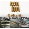 10Pcs Brass Compression Fitting Connector 3/16'' OD Hydraulic Brake Lines Unions