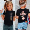 Girls Christian T Shirt Jesus Is The Light Graphic Tee Floral Cross Back Print Short Sleeve Toddler Girls Religious Faith Tops