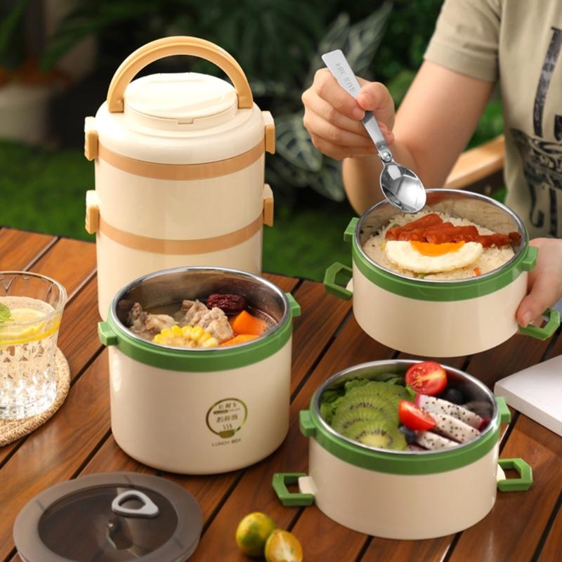 User Friendly 304 Nonrust Steel Food Container Durable Leak Proof Lunch Box For Adults Kids School Office Travel