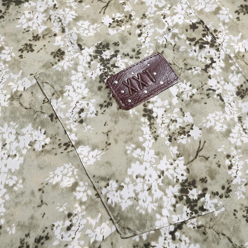 Floral Short Sleeved Shirt for Men, European and American Trend, Digital Printing, Casual Loose Fitting Japanese Style Lapel Shirt, Thin Cardigan