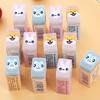24pcs Cute Desk Pets eraser-Abstract Animal Designs,Durable Rubber Erasers  Desk Cleaning&Wiping,Desk Accessories,Wiping Tools