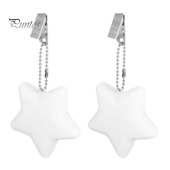 

2 шт. Лампа для сумочки с зажимом в форме сердца, круглой и звездообразной формы, сенсорное управление, питание от батареек, яркий белый свет, подвесной светильник для сумки-клатча E