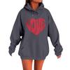 Women's Loose Comfortable Casual Fashionable Love Printed Long Sleeved Sweatshirt