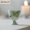 2pc/lot Hand-painted Plum Blossoms High Foot Teacup Zen Tea Bowl Mug Tea-tasting Smelling Cup Jianzhan Master Cups Craft 25ml