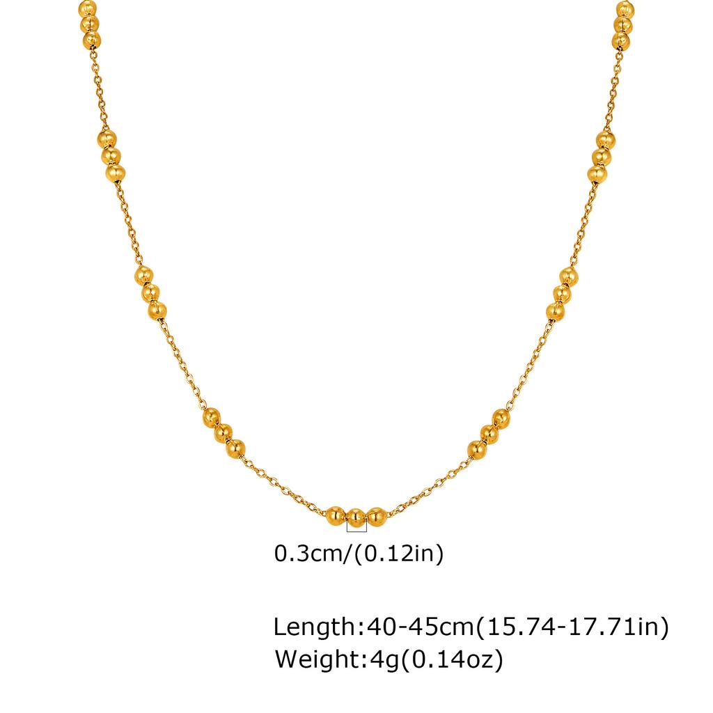 Edelstahl Gliederkette Halskette für Damen, Einfache 18 Karat Vergoldete Dünne Halskette, Minimalistischer Wasserdichter Schmuck