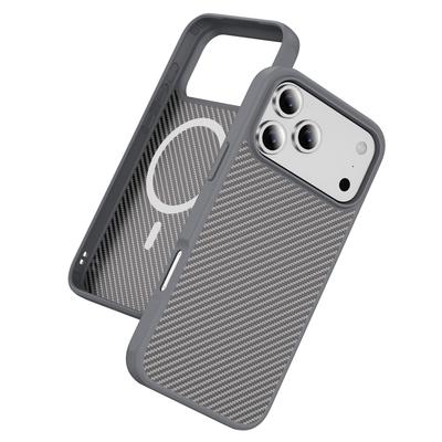 Magsafe Bumper Plastic Cover Thin Carbon Fiber Texture Magnetic Hard Case for IPhone 17 Air 16E 16 15 14 Plus 13 12 Pro Max