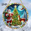 Xmas Tree Hanging Charms Christmas Ornaments, Acrylic Festive Pendants with Lanyard for Ornaments Holiday Party Home Decoration, Indoor Scene