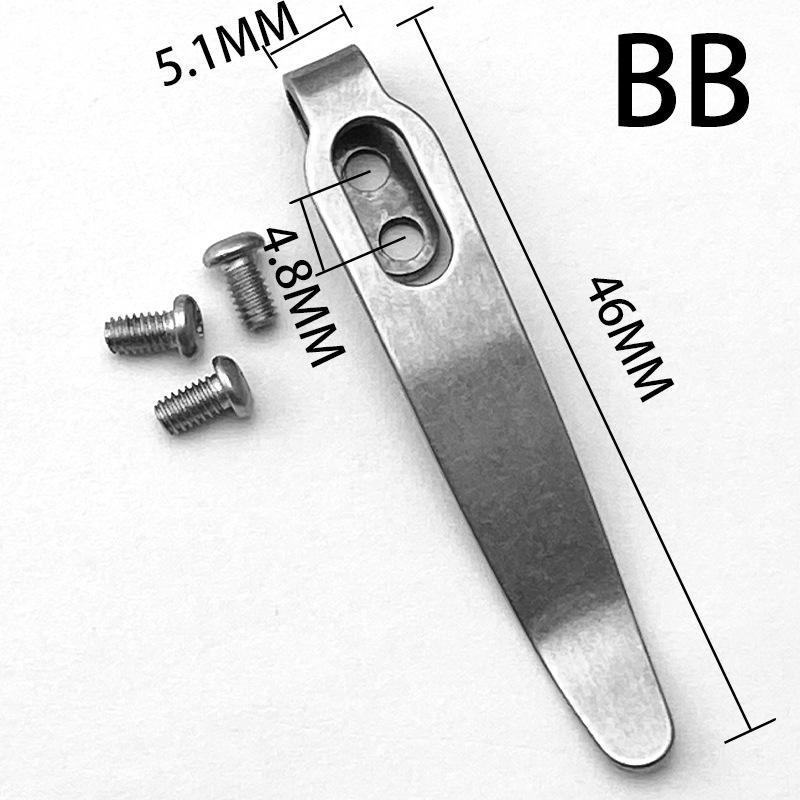 Stainless Steel Back Clip for DIY Folding Pocket Knife Tool DIY Accessories Back Clip Custom Folding Knife Back Clip Holder