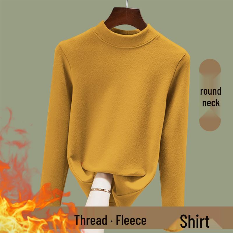 Women's Thermal Ribbed Long Sleeve Slim Fit T-shirt - 2025 Autumn/Winter Collection