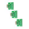 3PCS DIY 3.0 Female Socket Receptacle Board To DIP Module 9pin Adapter Converter