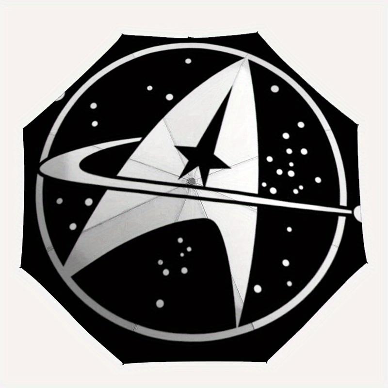 Star Trek Regenschirm Süßer Regenschirm mit süßem Design, Tragbarer 3-fach kompakter Regenschirm für Männer & Frauen, S372