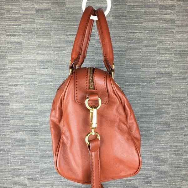 MARC BY MARC JACOBS Leather Boston Bag Brown 2way Shoulder Strap(USED)