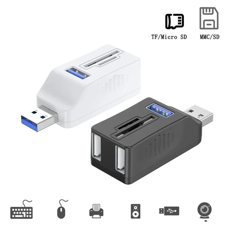 5 in1 Multi Ports USB 3.0 2.0 Hub Expansion Splitter for HDD SSD Connecting Mobile Hard Disk U Disk Camera Keyboard Mouse Multi Ports Adapter