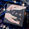 Baralho de Tarot Universo Gentil 78 Peças Cartas de Tarot Circulares Redondas 8.8*8.8cm Arte em Aquarela Bruxaria em Caixa Rígida, Dupla Textura