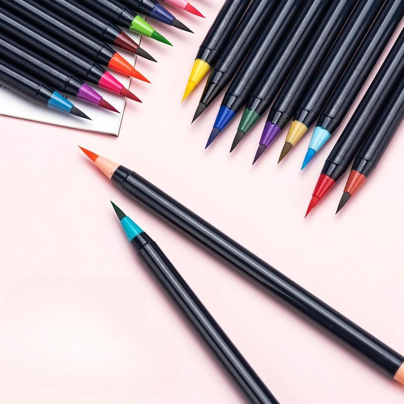 20Pcs/set Color Soft Head Watercolor Brush Watercolor Brush Brush Painting Hook Mark Painting Supplies