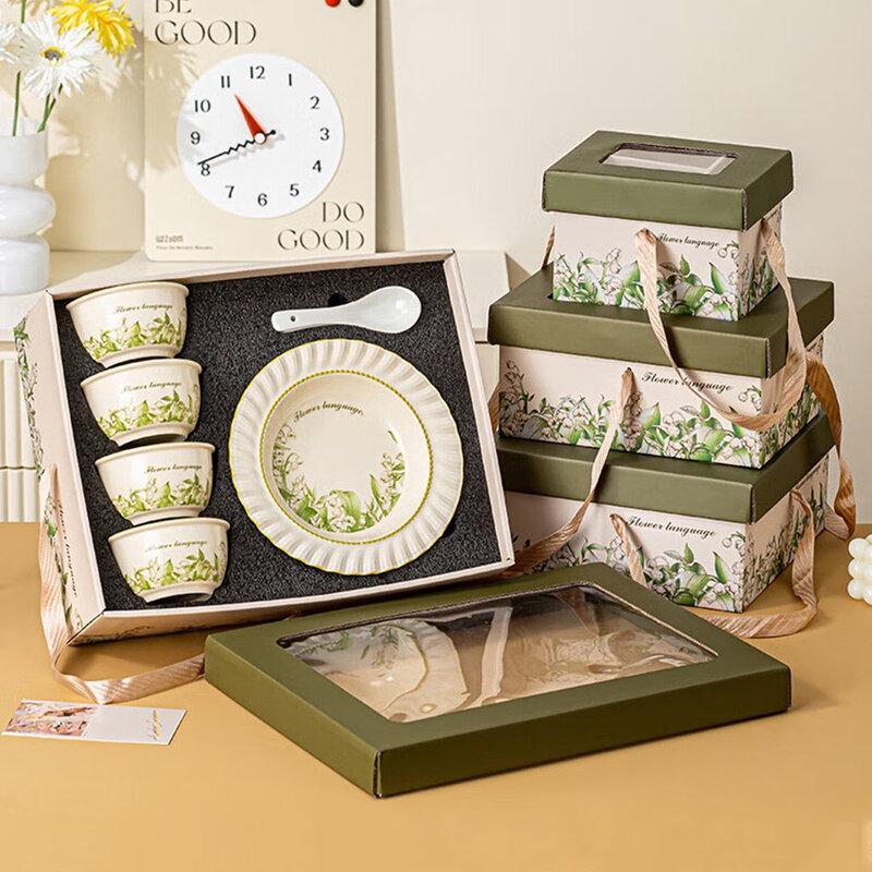 Lily of the Valley 10-Piece Ceramic Dinnerware Set