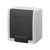 Surface-mounted Socket N/T, Single with Grounding IP55, Gray AQUANT 2K