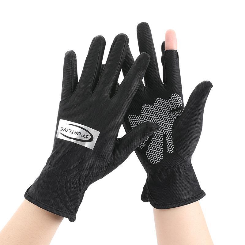 Rękawiczki przeciwsłoneczne letnie damskie samochód elektryczny jedwab lodowy cienkie ochrona UV jazda na zewnątrz palce A03-FS2