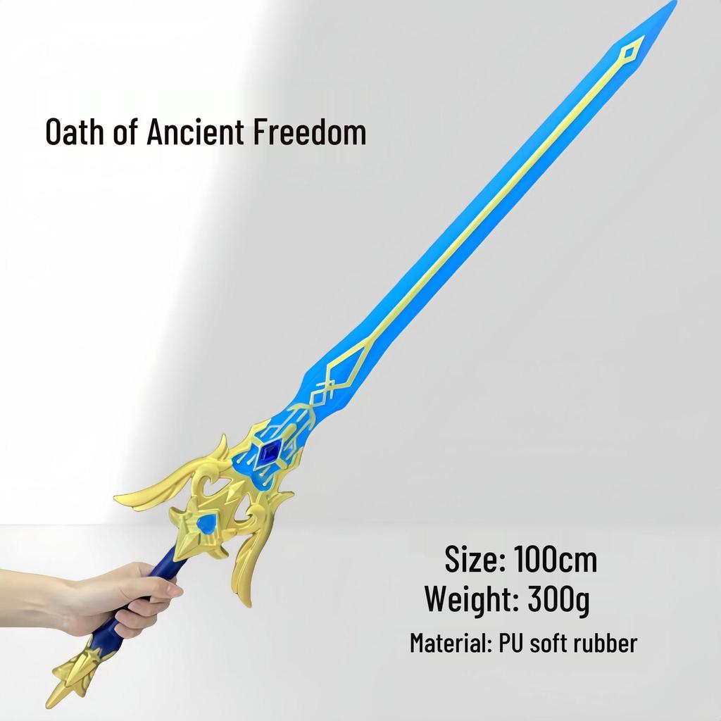 Genshin Impact Raiden Shogun Safe PU Prop: Wind Edition Toy Weapon