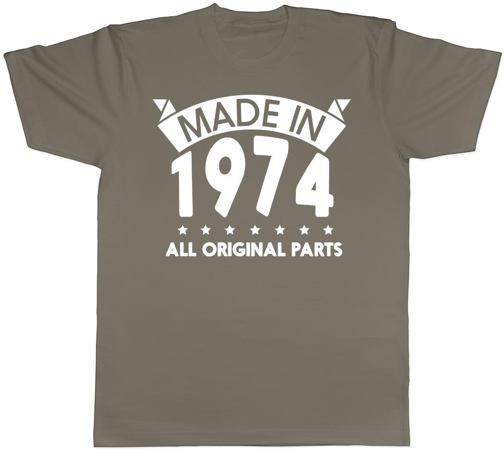 Made in 1974 All Original Parts Birthday Unisexs Short Sleeve TShirt