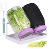 Conjunto Empilhável de Germinador de Sementes de Vidro com Base Ventilada e Manga de Sombreamento Adequado para Alfafa Feijão Mungo Jardinagem Indoor