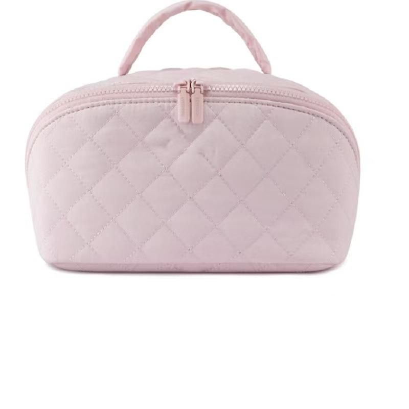 

New Large Capacity Women s Cosmetic Bag Portable Travel Makeup Organizer Toiletry Bag розовый