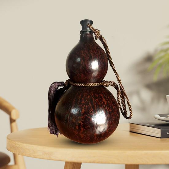 500/1000ML Gourd Water Bottle with Braided Strap Leak-proof Travel Sports Water Bottle Vintage Chinese Style Monkey King Wukong Drinking Bottle