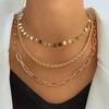 Simple Jewelry Flat Snake Chain Necklace - Stainless Steel Rope Layering Design Fashionable Accessory for Women Gift
