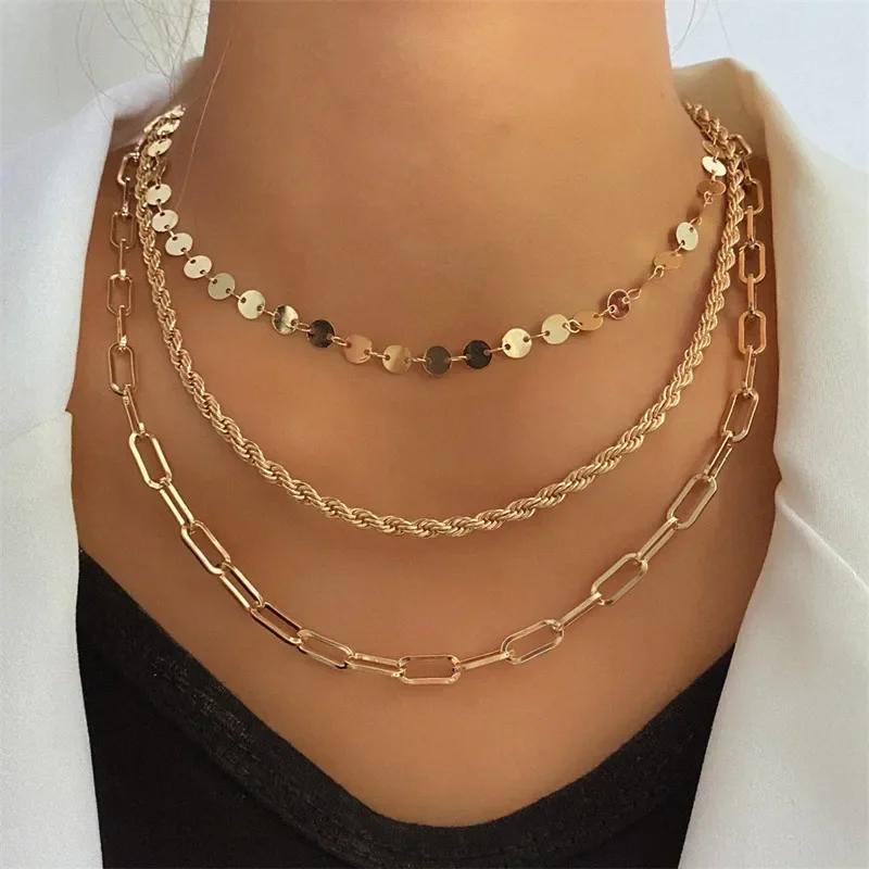 Simple Jewelry Flat Snake Chain Necklace - Stainless Steel Rope Layering Design Fashionable Accessory for Women Gift