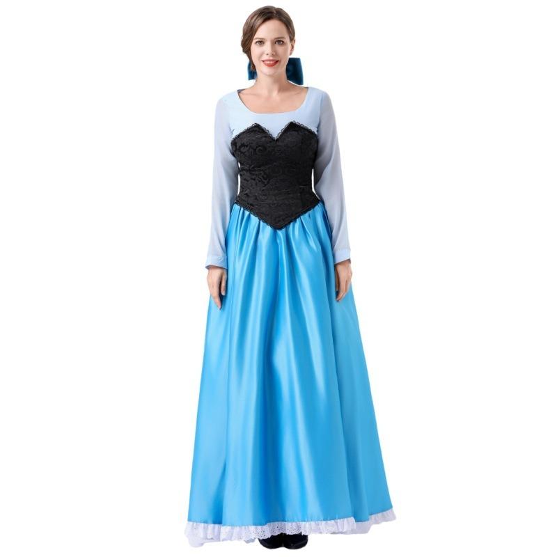 New Princess Dress Literary Cinderella Chest Skirt Halloween Costume Female