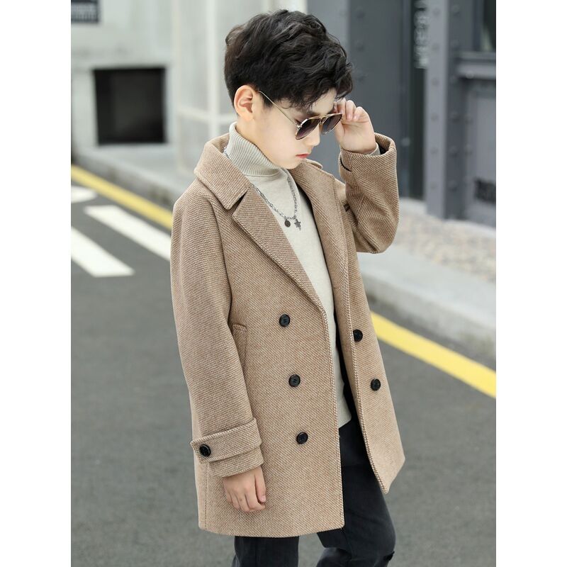 Boys' Thick Wool Coat, Autumn/Winter Children's Padded Coat