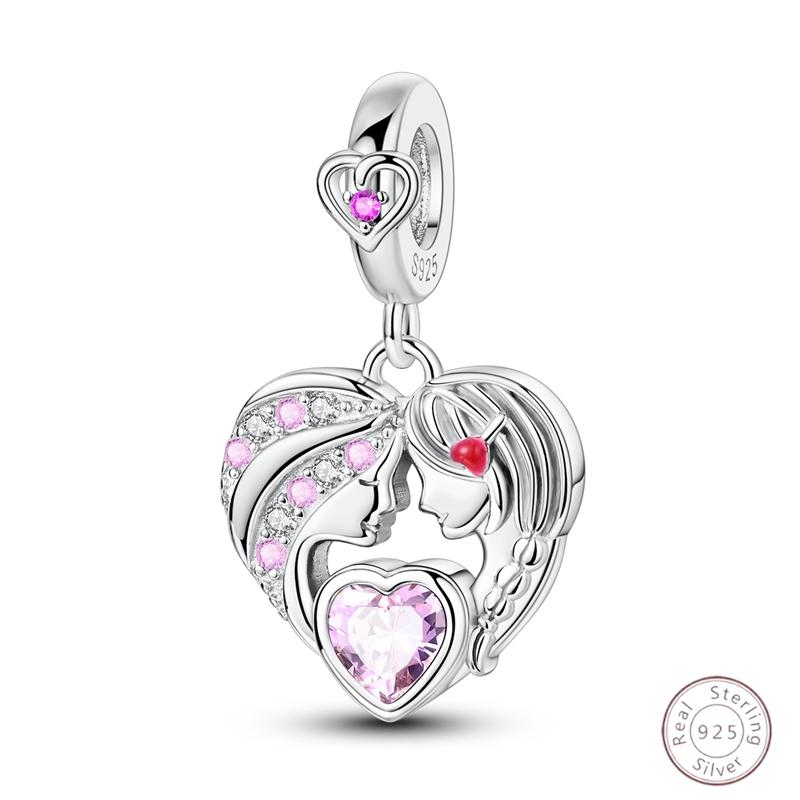 Copper Purple Classic Retro Heart Lotus Angel Shape Pattern Charms Beads Fit 3Mm Original Bracelet Diy Jewelry Gift