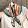 Chain 70*70Cm Square Scarf For Women Fashion Decoration Flight Attendant Bandana Printed Headband Holiday Headband Shawl
