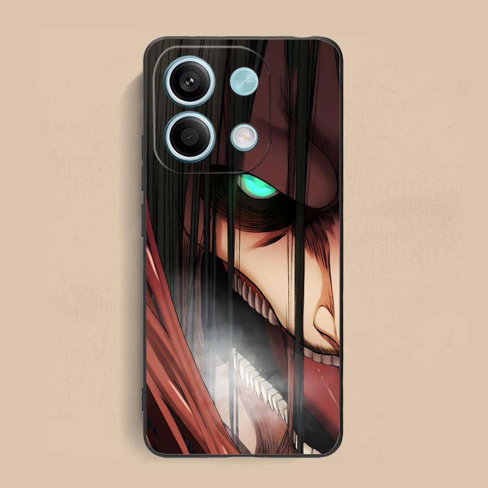 AOT Eren Yeager Matte TPU Mobile Phone Case for Xiaomi Redmi 15 14 13 12 A5 3 2 1 C Plus 4G 5G Colorful Printing Cover