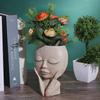 Kreativt ansikt Blomsterkrukke Hode Plantekar Potte Sukkulent Plantekar Harpiks Kunst Statue Skulptur Potte Dekorative Ornamenter Vase