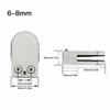 8pcs Stainless Steel Glass Clamps for 6-8mm/8-10mm/10-12mm Thickness Glass Support Brackets Clips with Hex Screwdriver