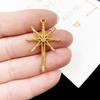 Pack of 5 Handmade Star Necklace Pendant Alloy Texture Geometric Jewelry Finding for Everyday Wear Crafted Accessory