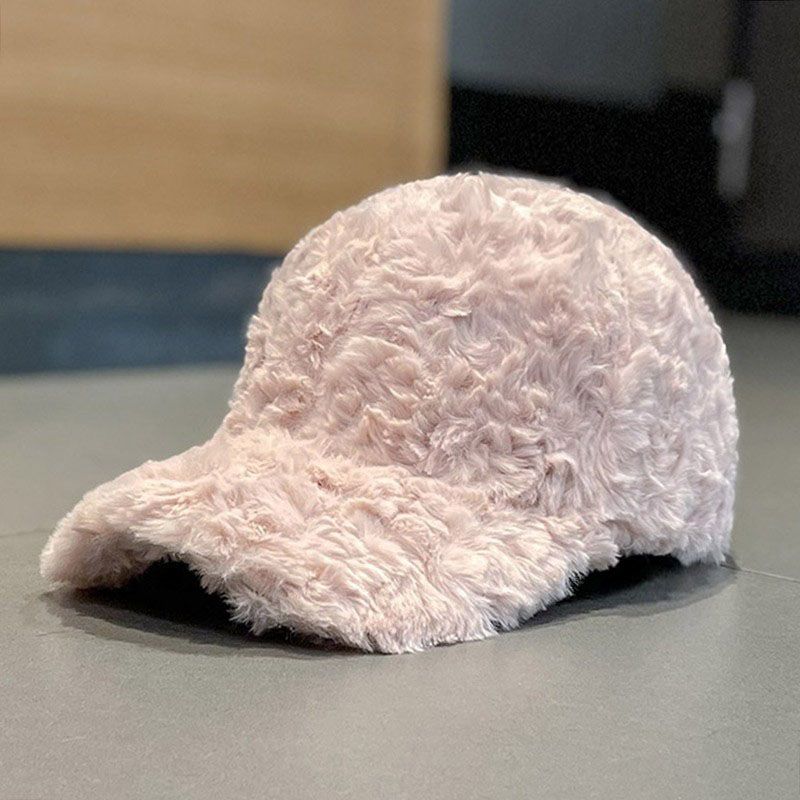 Lamb Wool Cap Children's Autumn and Winter Thickened Warm Sunshade Baseball Cap