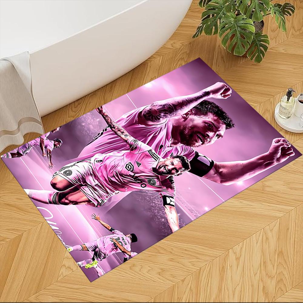 Messi's Legacy Soccer Carpet Suitable for Foyer Playrooms Dining Room Game Room Anti-slip Rug Decorate Offices Perfect Birthday/Christmas Gift Idea