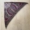 Used ETRO scarf green purple pink beige paisley pattern paisley made in Italy