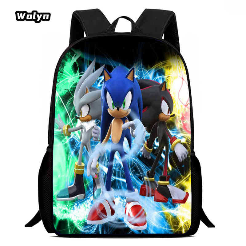 Sonic Schoolbag Large Capacity Multi-Function Spine Protection To Reduce The Burden Of Student Party Essential Comfortable Schoolbag