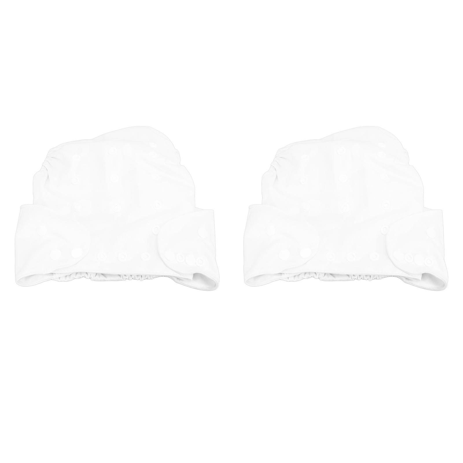 

2pcs Kids Cloth Diaper Adjustable Washable Waterproof Leakproof Snaps Cloth Diaper for Kids Girls белый