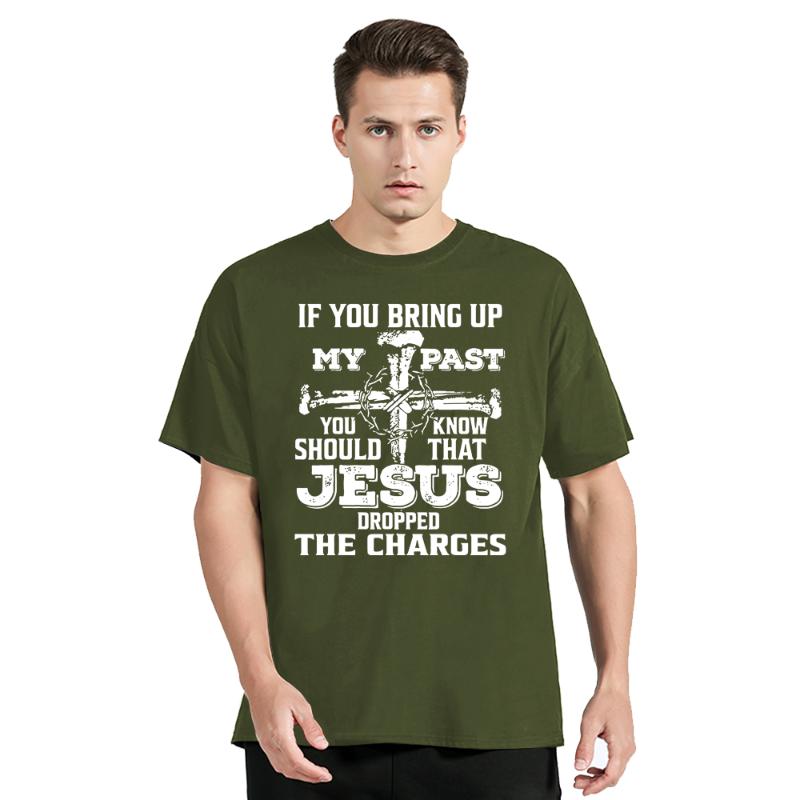 

Футболка с принтом «Jesus Dropped The Charges» Смешная мужская одежда Футболка большого размера с круглым вырезом Хлопковая футболка Новая мода Уличная одежда Топы XS