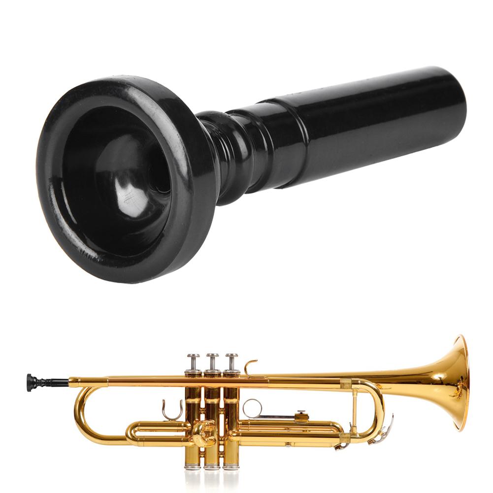 Durable ABS French Horn Trumpet Mouthpiece Musical Instrument Accessory (Black)